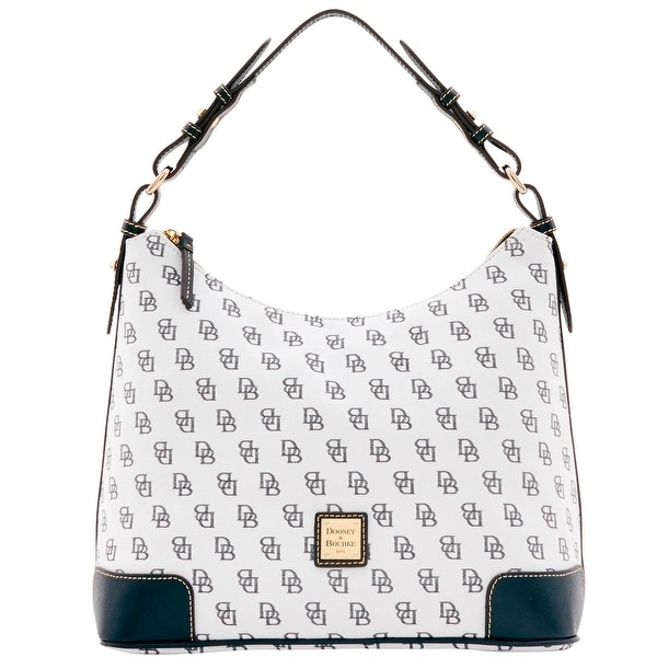 Dooney & Bourke Madison Signature Large Erica (Introduced by Dooney & Bourke at $198 in Feb 2017) - White Black