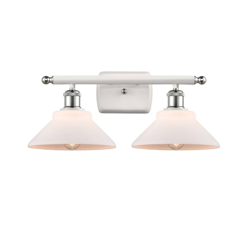 Innovations Lighting Orwell 2 Light 18" Wide Bathroom Vanity Light - White and Polished Chrome / Matte White