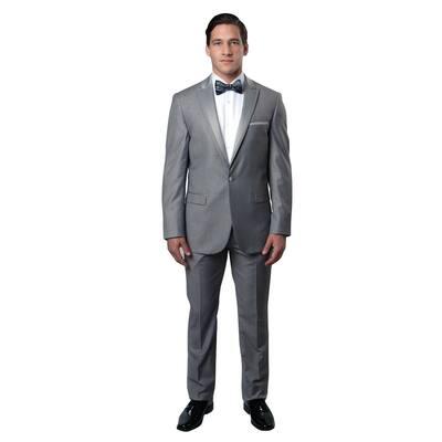 Quality Tuxedos / 2PC Slim Fit / Grey on Grey Prom Tuxedo Suit