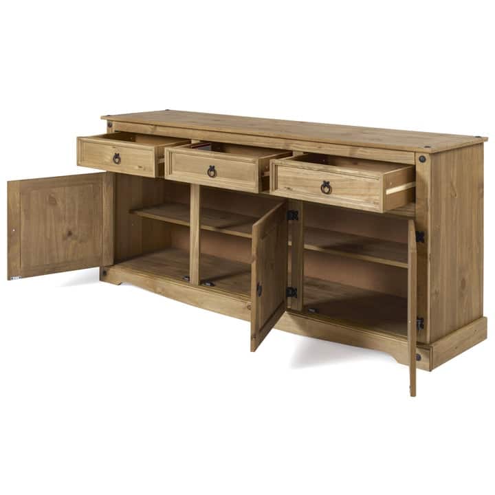 65" Wood Buffet Sideboard Farmhouse - Corona Collection | Furniture Dash