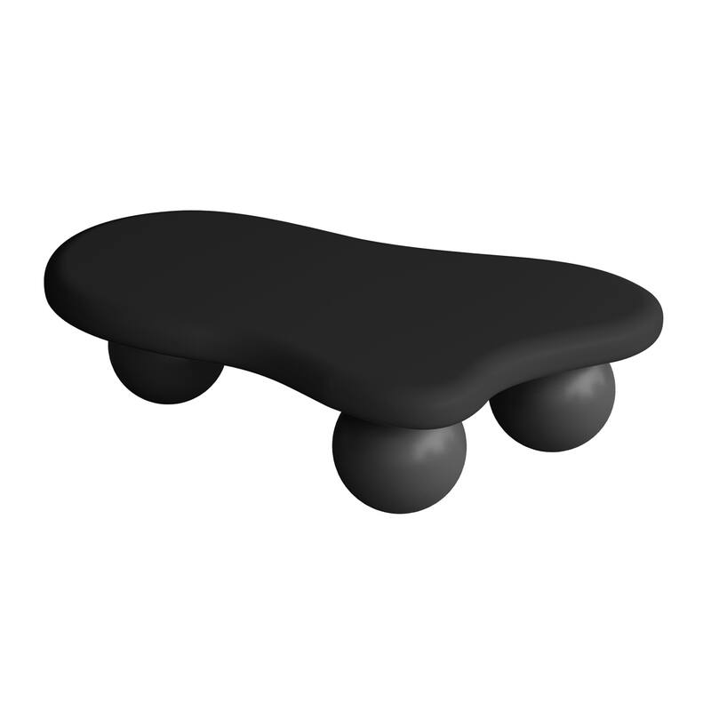 40" Cloud Shaped Coffee Table with 3 Ball Legs