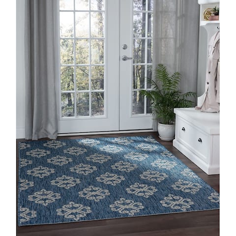 Colonnade Transitional Scroll Indoor/Outdoor Area Rug