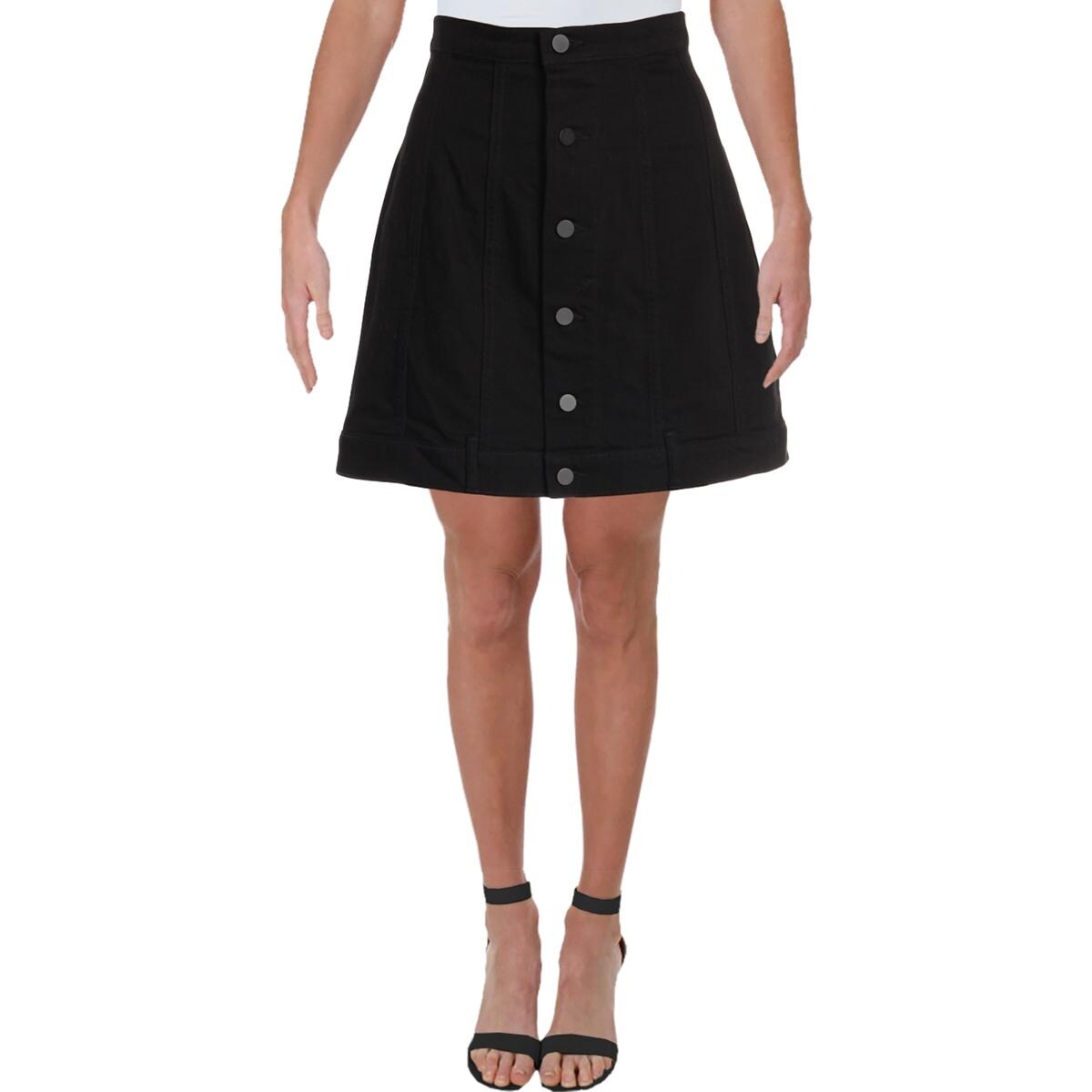 above the knee denim skirt