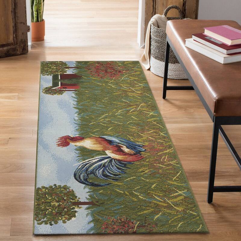 Liora Manne Esencia Rooster Farm Indoor/Outdoor Mat