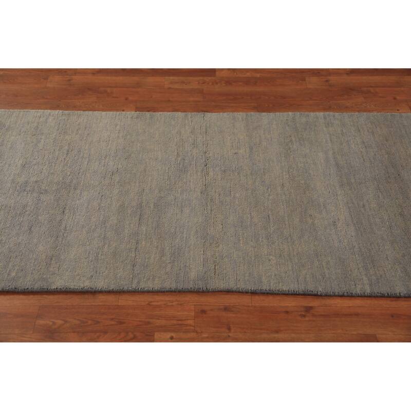 Gabbeh Oriental Runner Rug Handmade Stripe Wool Carpet - 2'9" x 9'4"