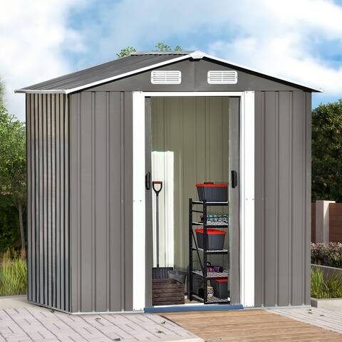 Storage Shed with Vents and Foundation