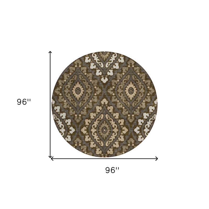 HomeRoots Floral Transitional Rectangle Outdoor Rug