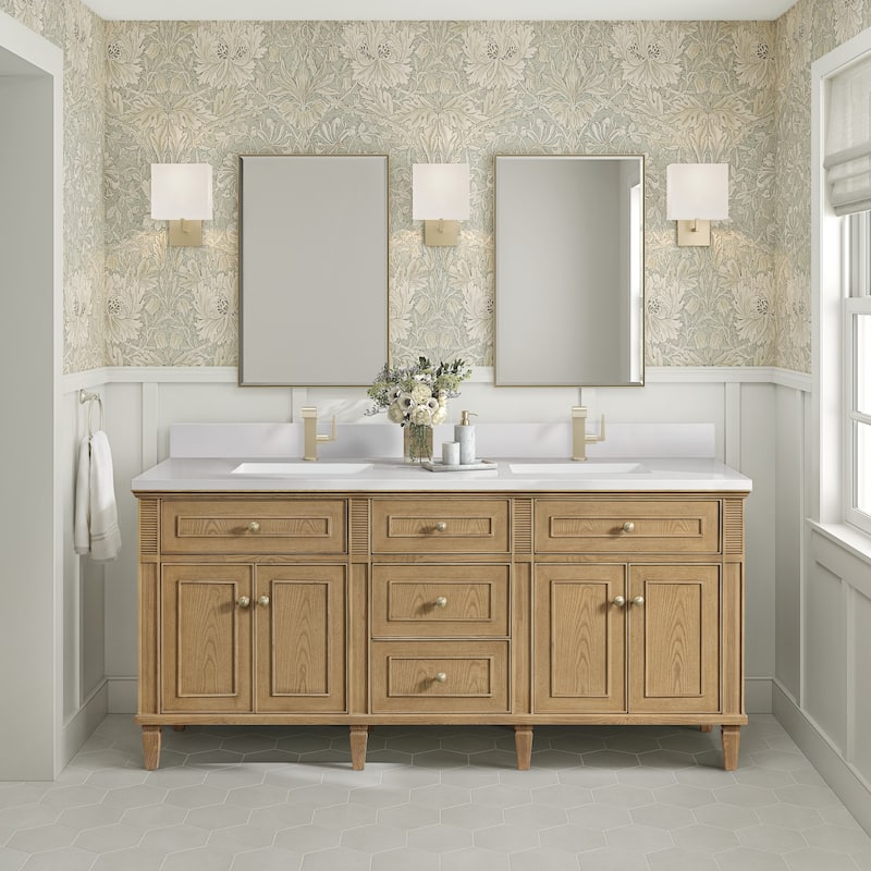 James Martin Vanities 424-V72-1WZ Lorelai 72" Double Basin Wood Vanity