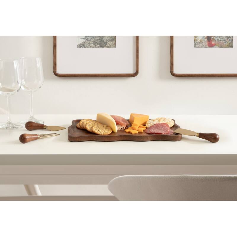 Kate and Laurel Waylock Cheese Board with Utensils