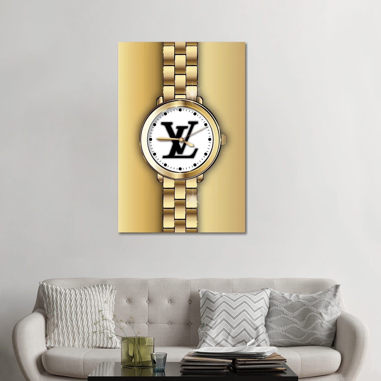 Louis Vuitton Watch - Canvas Print Wall Art by Martina Pavlova ( Fashion > Fashion Brands > Louis Vuitton art) - 12x8 in