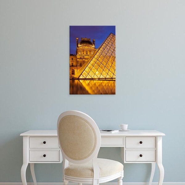 Easy Art Prints Brian Jannsen's 'Glass Pyramid At The Entrance To Musee Du Louvre' Premium Canvas Art