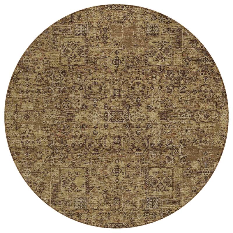 Machine Washable Indoor/ Outdoor Chantille Vintage Traditional Rug
