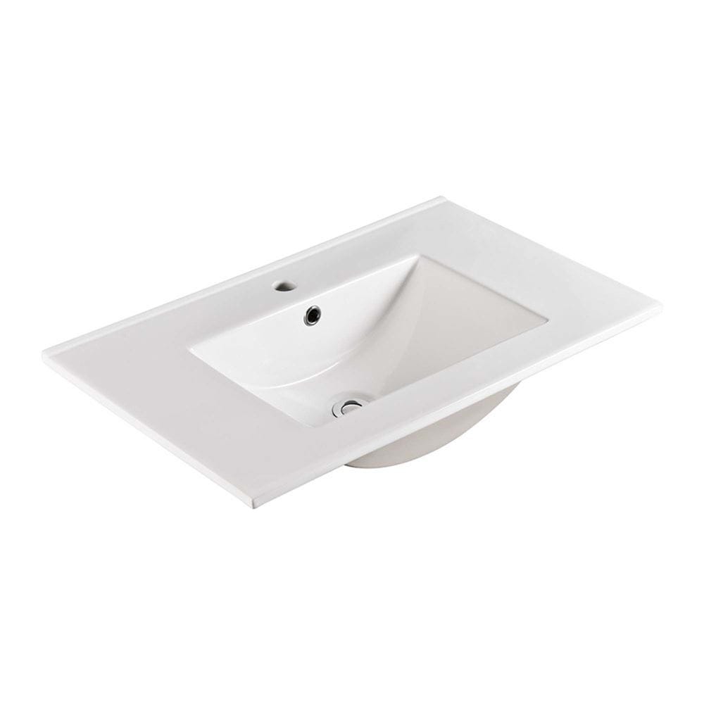 30 in. Single sink Ceramic top-1 hole
