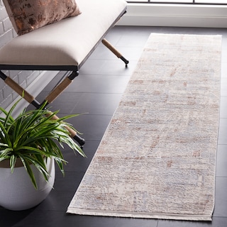 SAFAVIEH Marmara Syung Modern Abstract Rug - Beige/Blue Rust - 2' x 8'