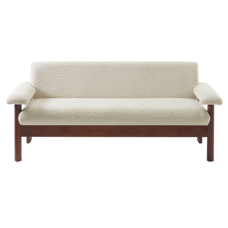 Christopher Knight Home - Arlo Modern Upholstered 2-Seater Loveseat with Armrest Pillows and Rubberwood Frame