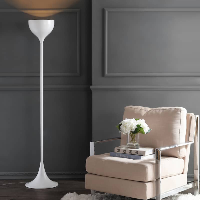 Newman 69.5" Metal LED Floor Lamp, White by JONATHAN Y