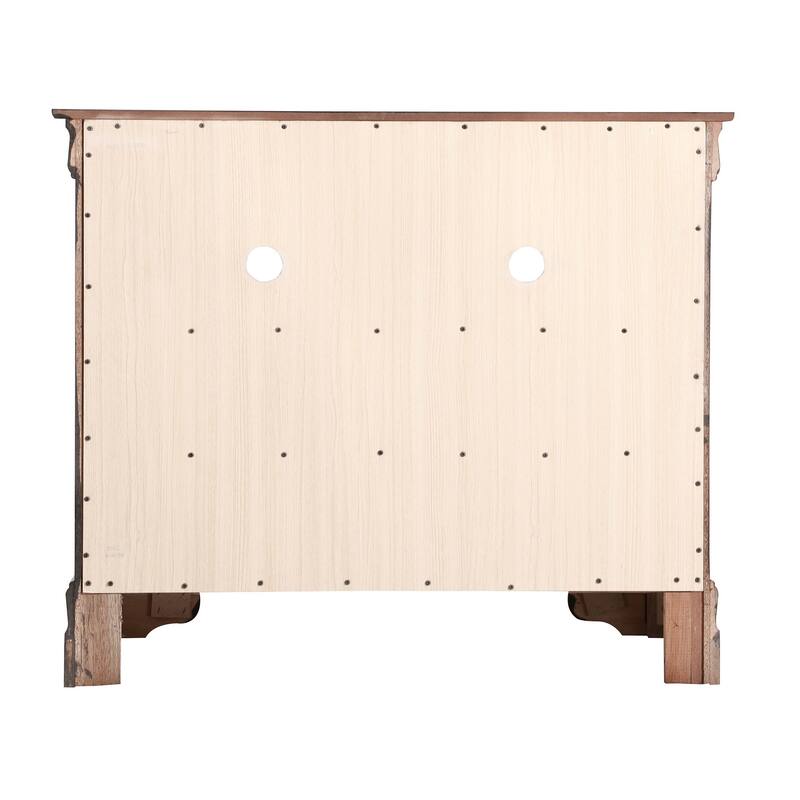 4-Drawer Wooden TV Media Chest - 42" - Dark Brown