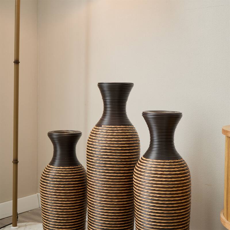 High Independent Decorative PVC Floor Vase (Set of 3)