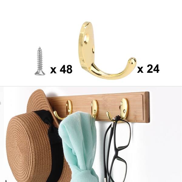 Shop 24pcs Wall Hooks Stainless Steel Hook Coat Bag Wall Hanger W