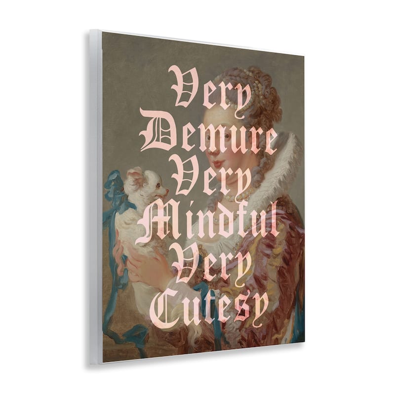 Stupell Vintage Demure & Mindful Wall Plaque Art Design By Lil' Rue