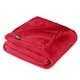 preview thumbnail 16 of 109, Bare Home Microplush Fleece Blanket - Ultra-Soft - Cozy Fuzzy Warm Full - Queen - Red