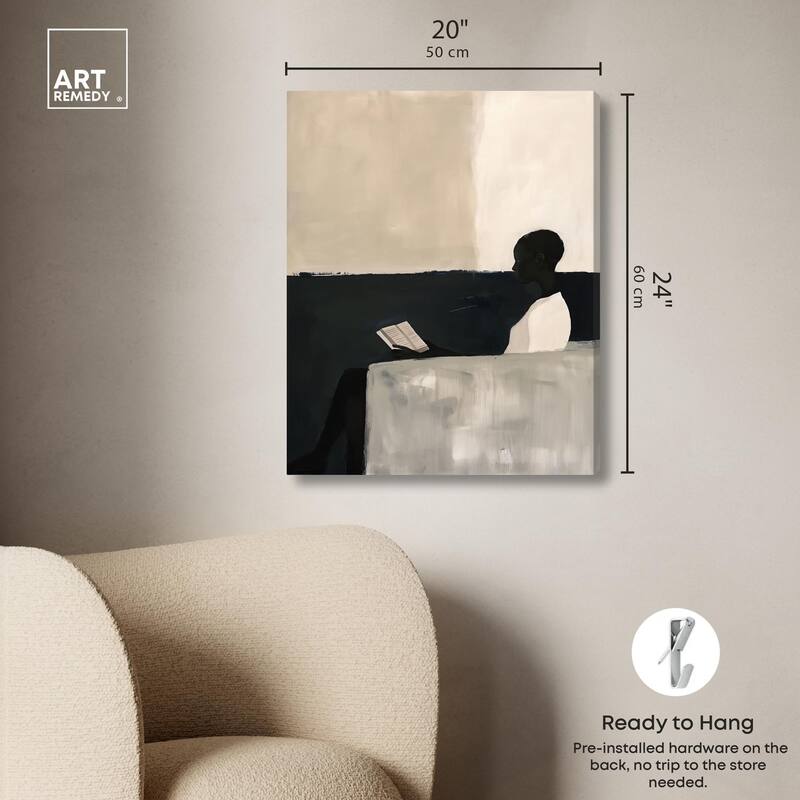Void Reader III Canvas by Art Remedy, Gallery Wrapped