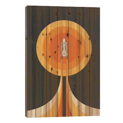 Upward Print On Wood by Jazzberry Blue - Multi-Color