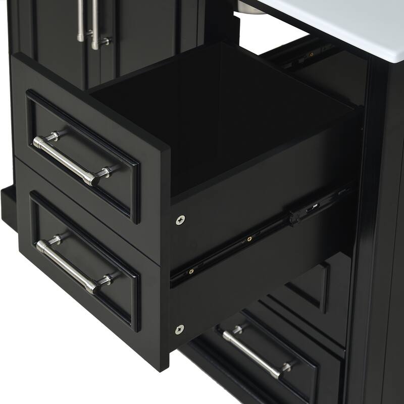 Exquisite Traditional Bathroom Vanity with Premium Ceramics Sink and Ample Storage