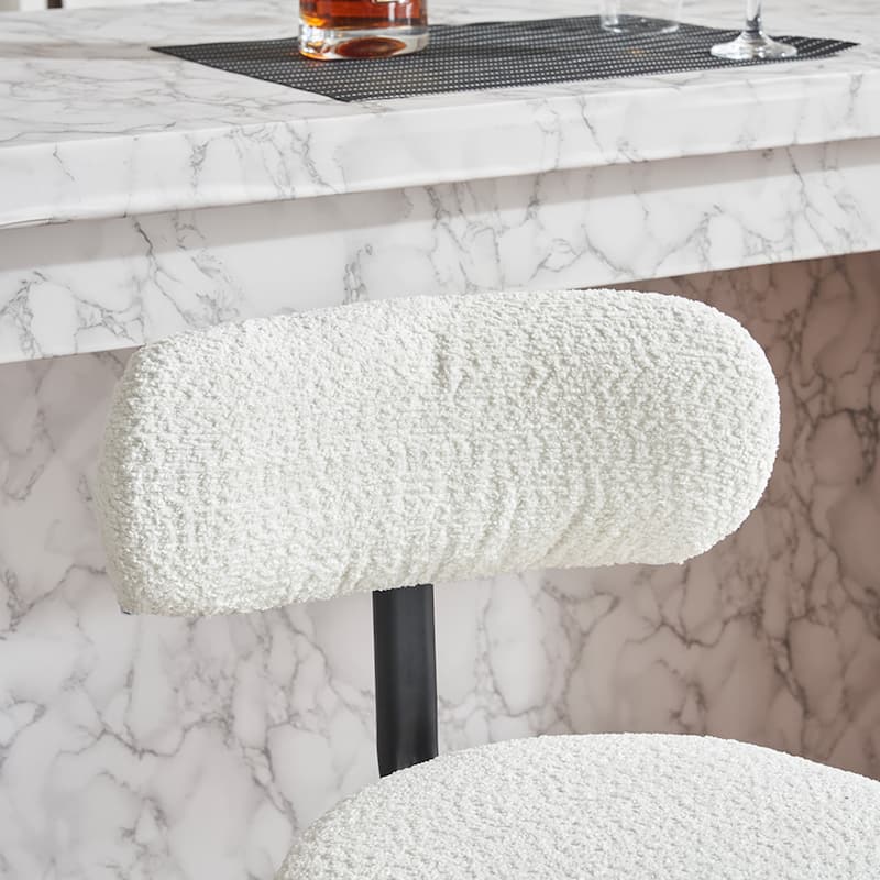 Upholstered Swivel Bar Stools Side Chairs Set of 2