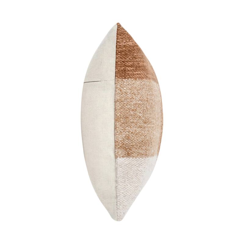 Villa by Classic Home Kass Woven Fabric Color Block Throw Pillow