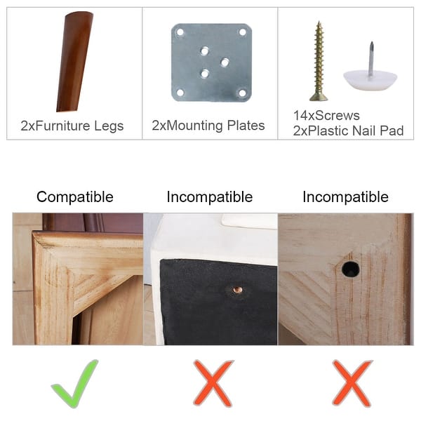 8 Inch Wood Furniture Legs Sofa Couch Chair Table Desk Closet Sofa Couch Chair Table Desk