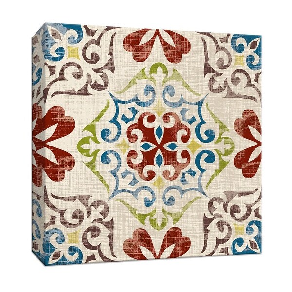 PTM Images 9-146816 PTM Canvas Collection 12" x 12" - "Global Tile II" Giclee Patterns and Designs Art Print on Canvas