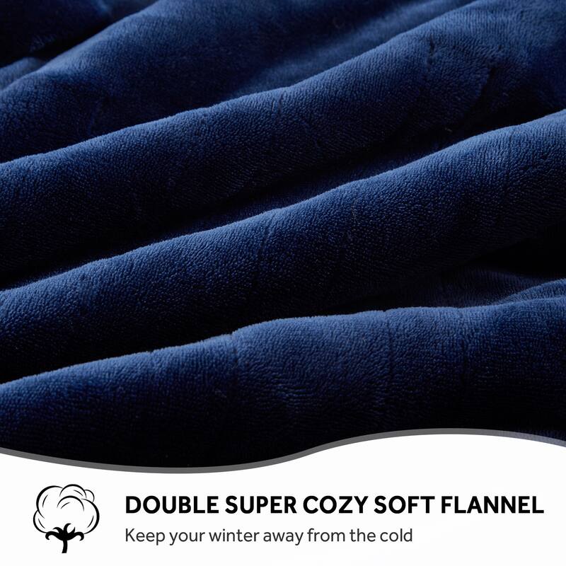 Heated Blanket Electric Throw Fast Heating Ultra Soft Warm Flannel