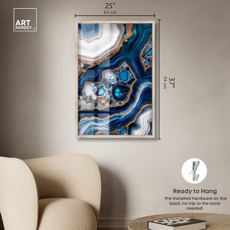 Azure Alveoli I Shadowbox by Art Remedy