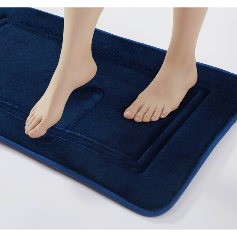 Simply Essential Antimicrobial Memory Foam Set of 2 Bath Rug