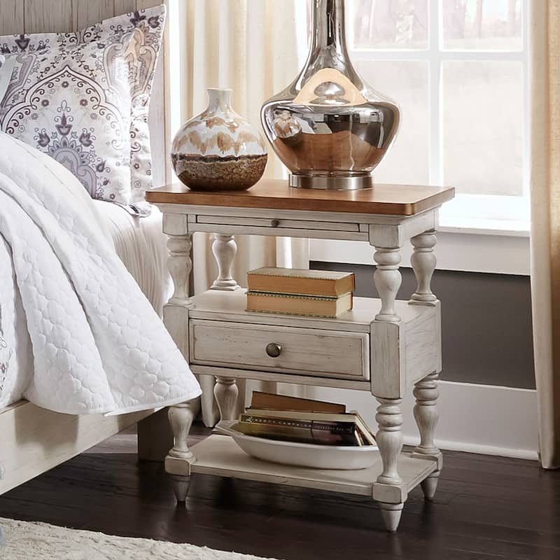 Farmhouse Reimagined Antique White 1-Drawer Night Stand - Antique White