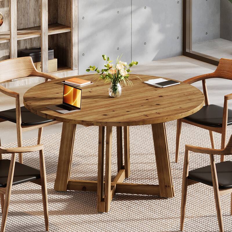 47-Inch Solid Wood Conference Table for 4-6