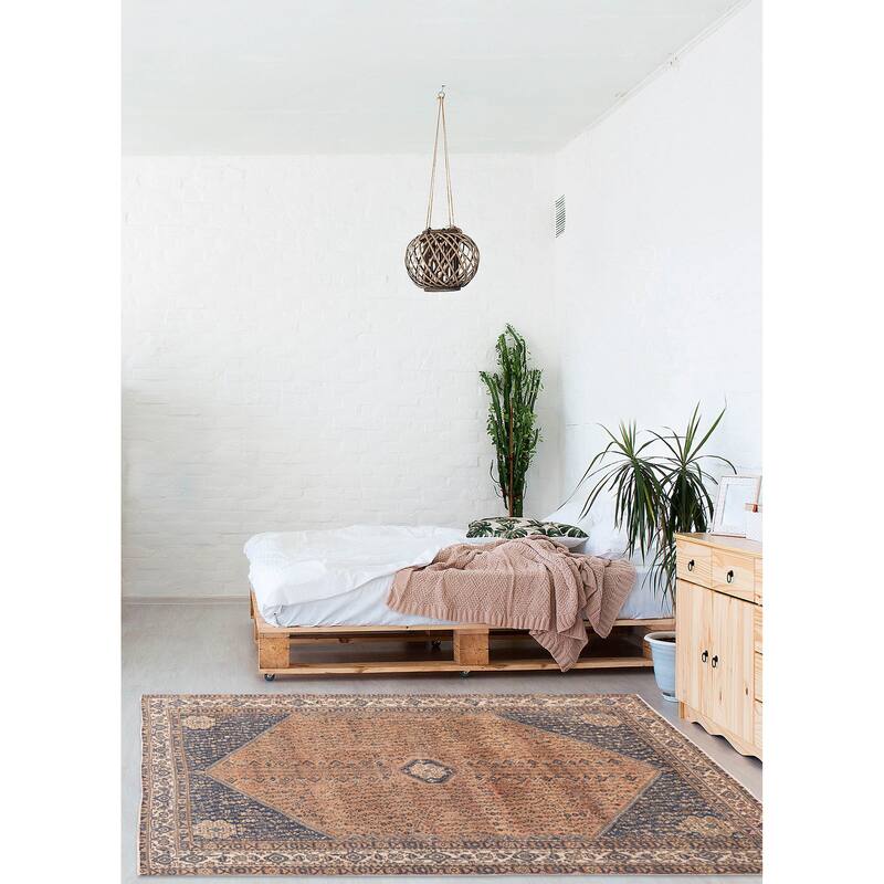 ECARPETGALLERY Hand-knotted Antalya Vintage Copper Wool Rug - 6'7 x 9'10