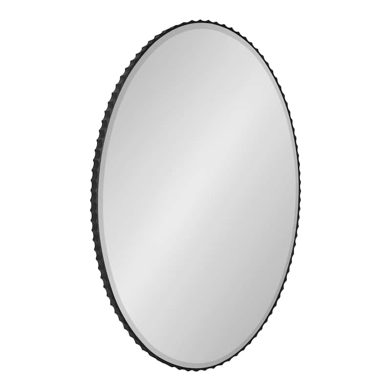 Kate and Laurel Elmora Fluted Oval Wall Mirror