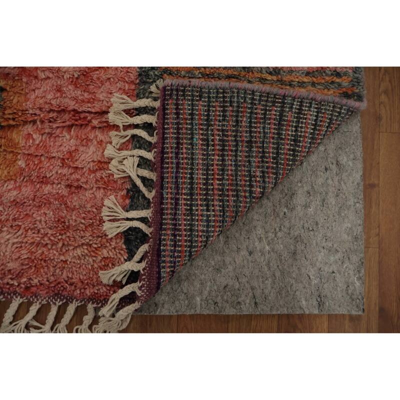 Hand Knotted Oriental 100% Wool Carpet Modern Geometric Oranges & Rust Moroccan Area Rug - 14' 5'' X 9' 5''