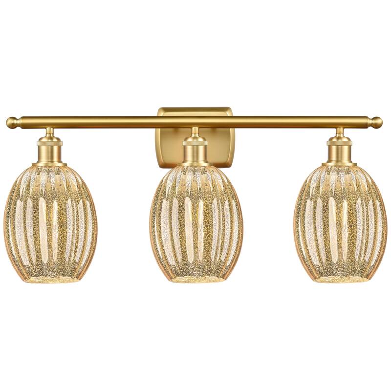Innovations Lighting Endless Possibilities Ballston - Preston - 3 Light 26" Bulb Shade Bath Vanity Light - Mercury/Satin Gold