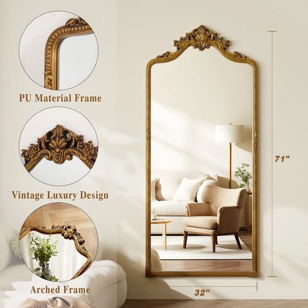 Vintage Full Length Mirror Floor Standing Mirror Wall Mounted