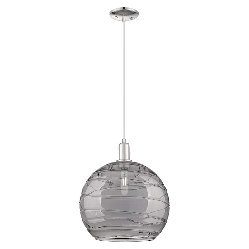Innovations Lighting Endless Possibilities Arcadia - Athens Deco Swirl - 1 Light 14" Cord Hung Mini Pendant - Polished Nickel