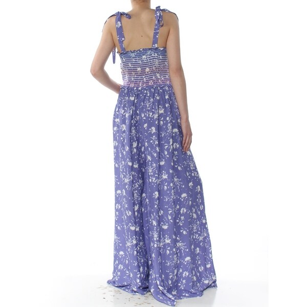 purple wide leg jumpsuit