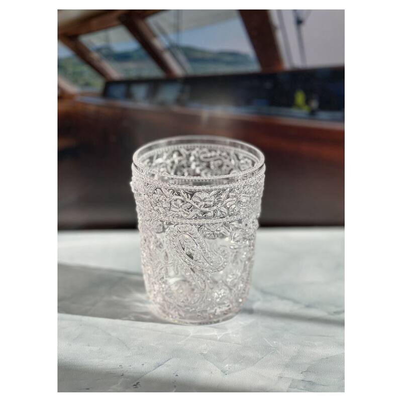 Paisley Acrylic Glasses Drinking Set of 4
