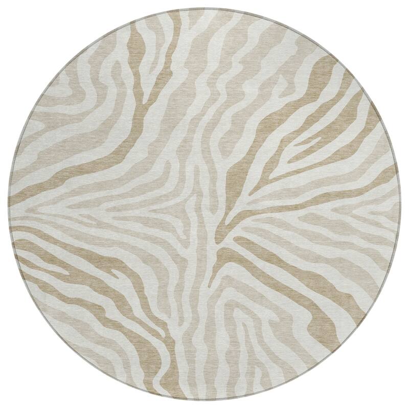 Machine Washable Indoor/ Outdoor Modern Prints Chantille Rug