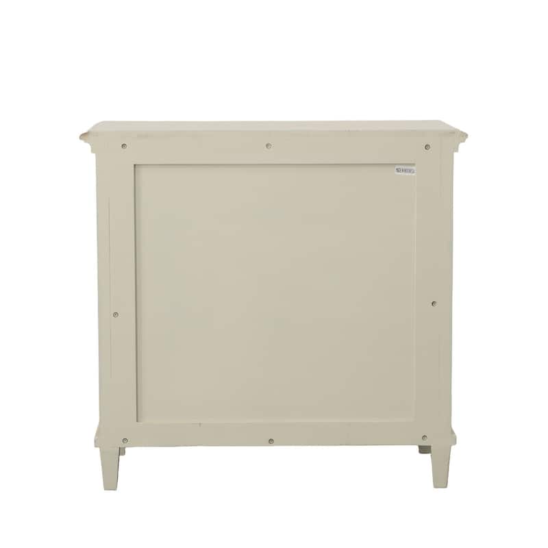 Leona 32.25" 2-Door Storage Cabinet, Cream