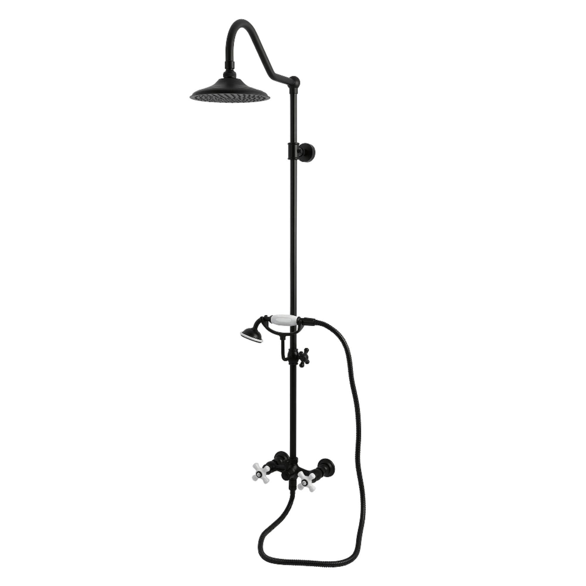 Kingston Brass Kingston Wall Mount Rain Drop Shower System with Hand Shower
