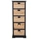 preview thumbnail 7 of 7, SAFAVIEH Vedette 5-Drawer Wicker Basket Storage Chest - 18"W x 14"D x 46"H