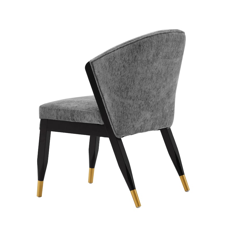 Manhattan Comfort Ola Chenille Wood Dining Chair